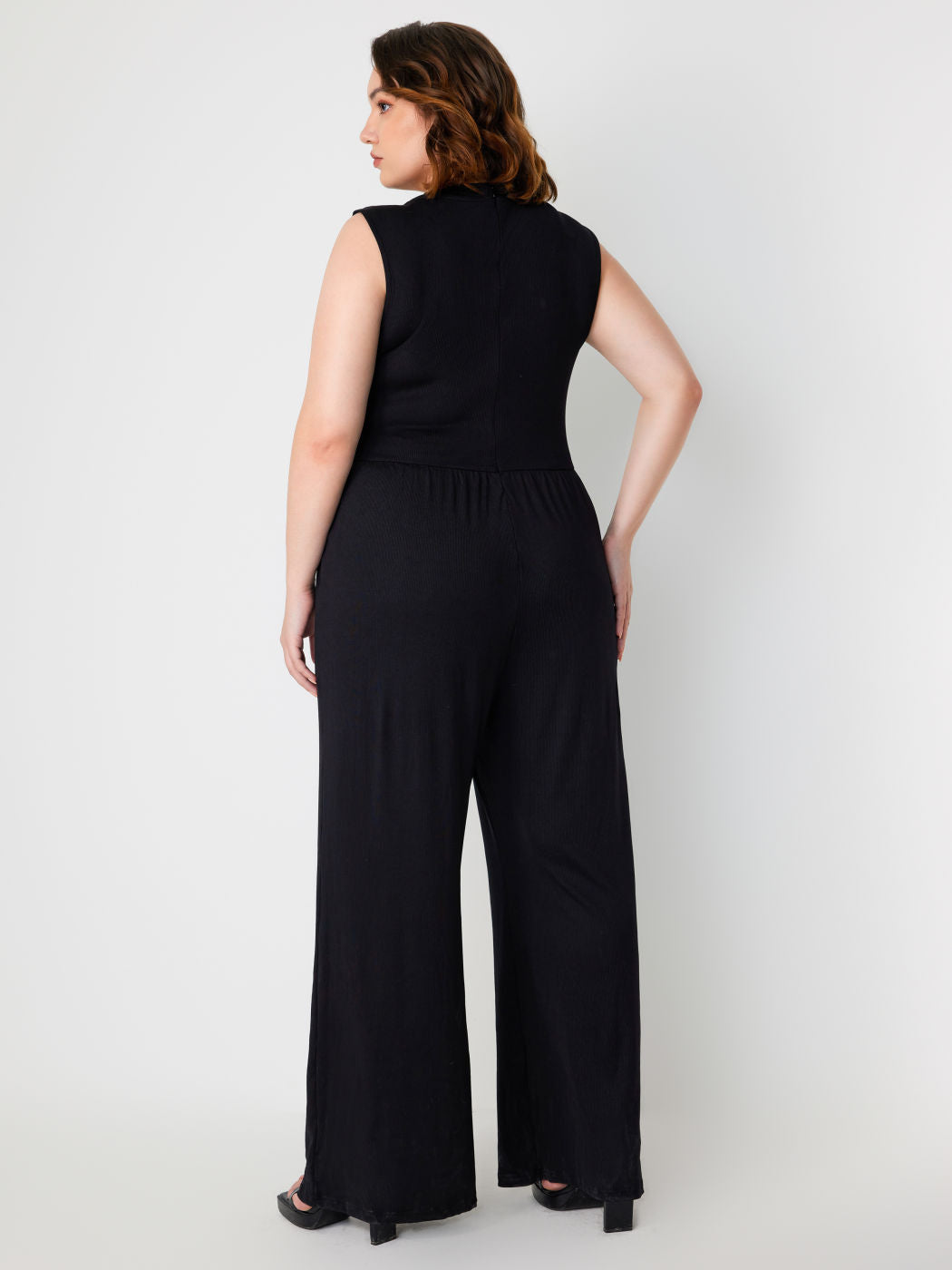 Brooklyn - Effen mouwloze jumpsuit