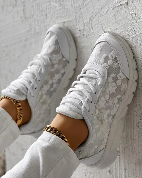 Lara | Dames Sneakers met ademende veters